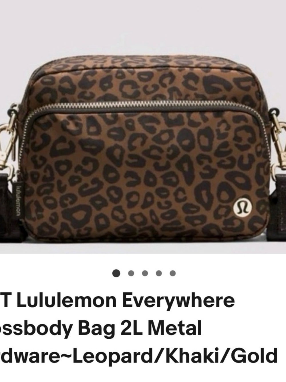 lululemon athletica Leopard Print Crossbody Bag - Brown/Black/Gold